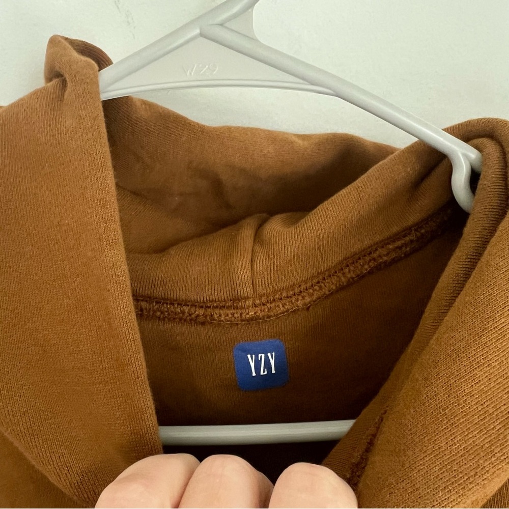 Yeezy x GAP Double Layer Hoodie Pullover in Brown Size Men's Medium - Picture 3 of 5